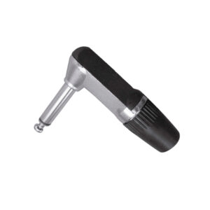 VZ-1234M CONECTOR PLUG MONO C/ANGULO 6.35MM NEGRO "VOZZEX"