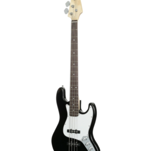 VZ-JB/BKF Bajo eléctrico de 4 cuerdas 46" negro con funda "VOZZEX"