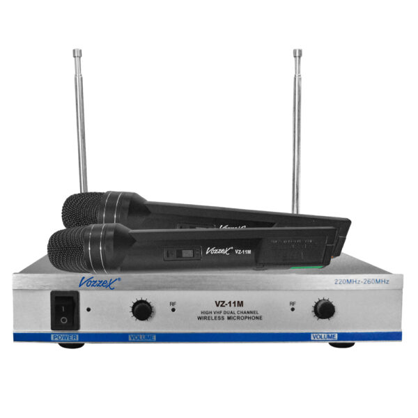 VZ-11M Micrófono inalámbrico dual manual VHF "VOZZEX"