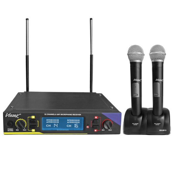 VZ-2013 Micrófono inalámbrico UHF manual dual "VOZZEX"