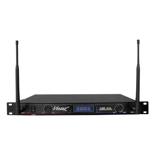VZ-2033 MICROFONO INALAMBRICO DUAL UHF "VOZZEX"