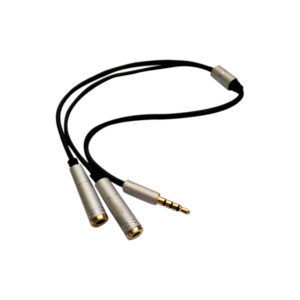 VZ-2143 Cable 1plug meta. 3.5mm ster. a 2 jack met. 3.5mm "VOZZEX"