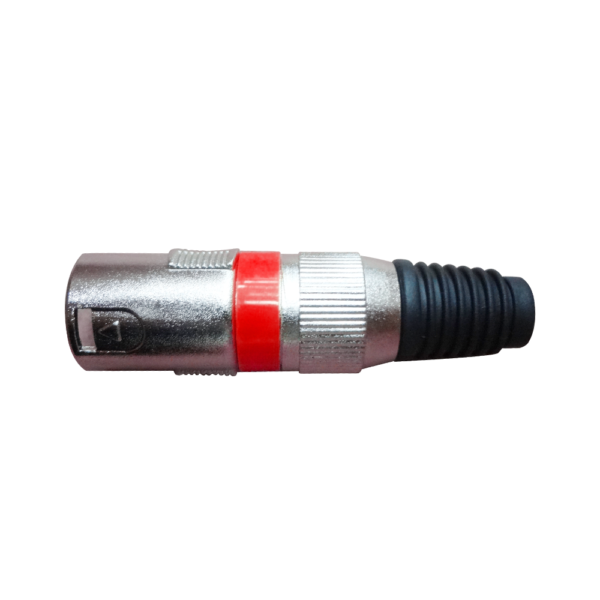 VZ-3515MR CONECTOR PLUG CANON METAL ROJO «VOZZEX»