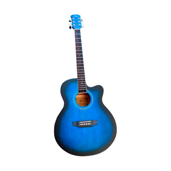 VZ-C19BLS Guitarra acústica azul 40" con corte con varilla de calibre con funda "VOZZEX"