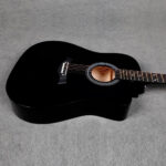 VZ-CH4101C/BK Guitarra acústica 41" negro con corte con funda "VOZZEX"