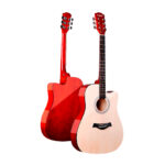 VZ-CH4101C/N Guitarra acústica 41" natural con corte con funda "VOZZEX"