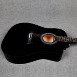 VZ-CH4103C/BK Guitarra acústica 41" negro con corte con funda "VOZZEX"