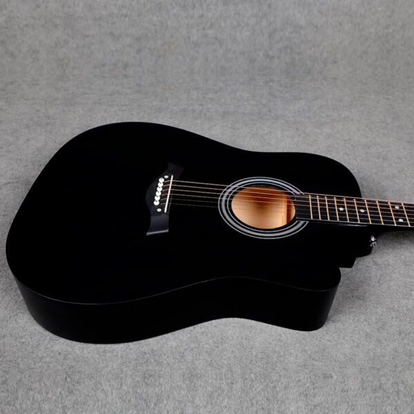 VZ-CH4103C/BK Guitarra acústica 41" negro con corte con funda "VOZZEX"