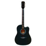VZ-CH4103C/BK Guitarra acústica 41" negro con corte con funda "VOZZEX"