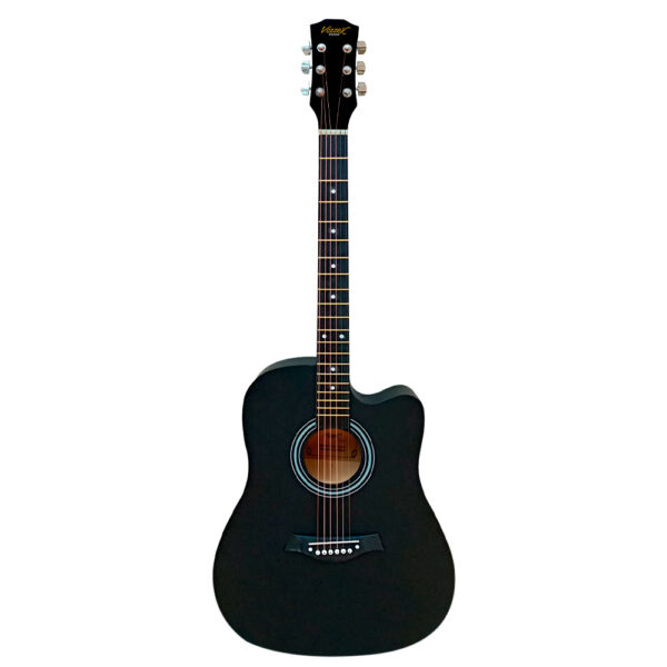 VZ-CH4103C/BK Guitarra acústica 41" negro con corte con funda "VOZZEX"