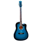 VZ-CHD11/BLS Guitarra acústica 41" azul con corte con funda "VOZZEX"