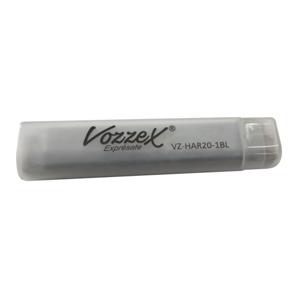 VZ-HAR20-1BL ARMONICA D/ METAL INOXIDABLE - 20 AGUJEROS BLUE/GOLD C/ CASE (PROTECTOR) PLASTICO "VOZZEX"