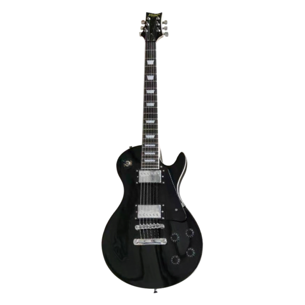 VZ-LP02BK-WH GUITARRA ELECTRICA T/LES PAUL 39" COLOR NEGRO-BLANCO C/FUNDA "VOZZEX"