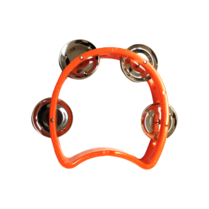 VZ-P6-OR PANDERETA MEDIA LUNA 1 FILA NARANJA - PARA NIÑOS "VOZZEX"