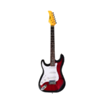 VZ-ST309-01LH/R-BK GUITARRA ELECTRICA 39" 3 PASTILLAS COLOR REDBURST C/FUNDA "VOZZEX"