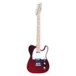 VZ-TL-01/WN Guitarra eléctrica t/telec. 2 pastillas vino tinto con golp. blanco con funda "VOZZEX"