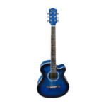 VZ-W017C/BLSF GUITARRA ACUSTICA 40" C/CORTE AZUL C/FUNDA "VOZZEX"