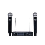 Vozzex VZ-500# Sistema de Microfono Inalambrico VHF Dual de Mano C/Salida Balanceada y Display TX/RX