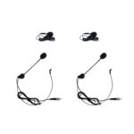 Vozzex VZ-500V# Sistema de Microfono Inalambrico VHF Dual de Vincha C/Salida Balanceada y Display TX/RX