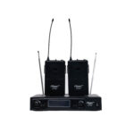 Vozzex VZ-500V# Sistema de Microfono Inalambrico VHF Dual de Vincha C/Salida Balanceada y Display TX/RX