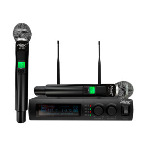 VZ-58M+ MICROFONO INALAMBRICO DUAL MANUAL UHF C/SALIDA BALANCEADA (CASE TX Y RX METAL) "VOZZEX"