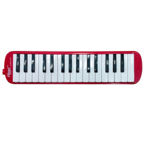 VZ-MEL32-RD MELODICA 32 TECLAS C/ESTUCHE DE LONA, MANGUERA Y BOQUILLA – ROJO «VOZZEX»