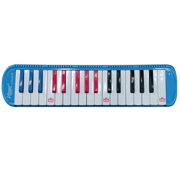 VZ-MEL32K-1/BL MELODICA 32 TECLAS (DE COLORES) C/ESTUCHE DE LONA, MANGUERA Y BOQUILLA - AZUL «VOZZEX»