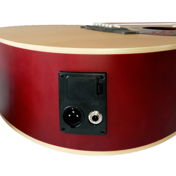 VZ-XFP41-11CN-EQ GUITARRA ELECTROACUSTICA C/CORTE C/GOLPEADOR NEGRO DE 41" COLOR NATURAL MATE C/EQ Y AFINADOR C/SALIDA JACK 6.35MM Y XLR C/FUNDA «VOZZEX»