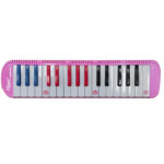 VZ-MEL32K-1/PNK MELODICA 32 TECLAS (DE COLORES) C/ESTUCHE DE LONA, MANGUERA Y BOQUILLA – ROSADO «VOZZEX»