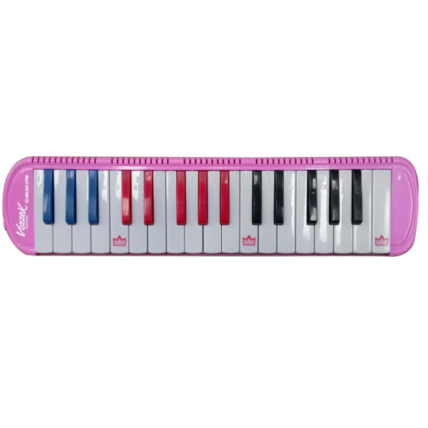 VZ-MEL32K-1/PNK MELODICA 32 TECLAS (DE COLORES) C/ESTUCHE DE LONA, MANGUERA Y BOQUILLA – ROSADO «VOZZEX»